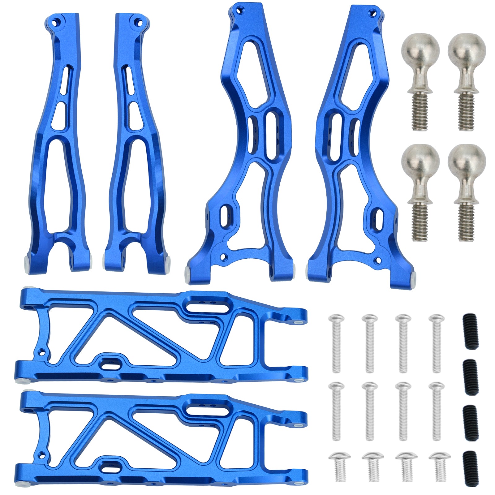 Aluminum Alloy Front Suspension Arm&Rear Suspension Arm Upgrade Part for Arrma 1/8 Kraton Outcast Notorious Talion 6S BLX