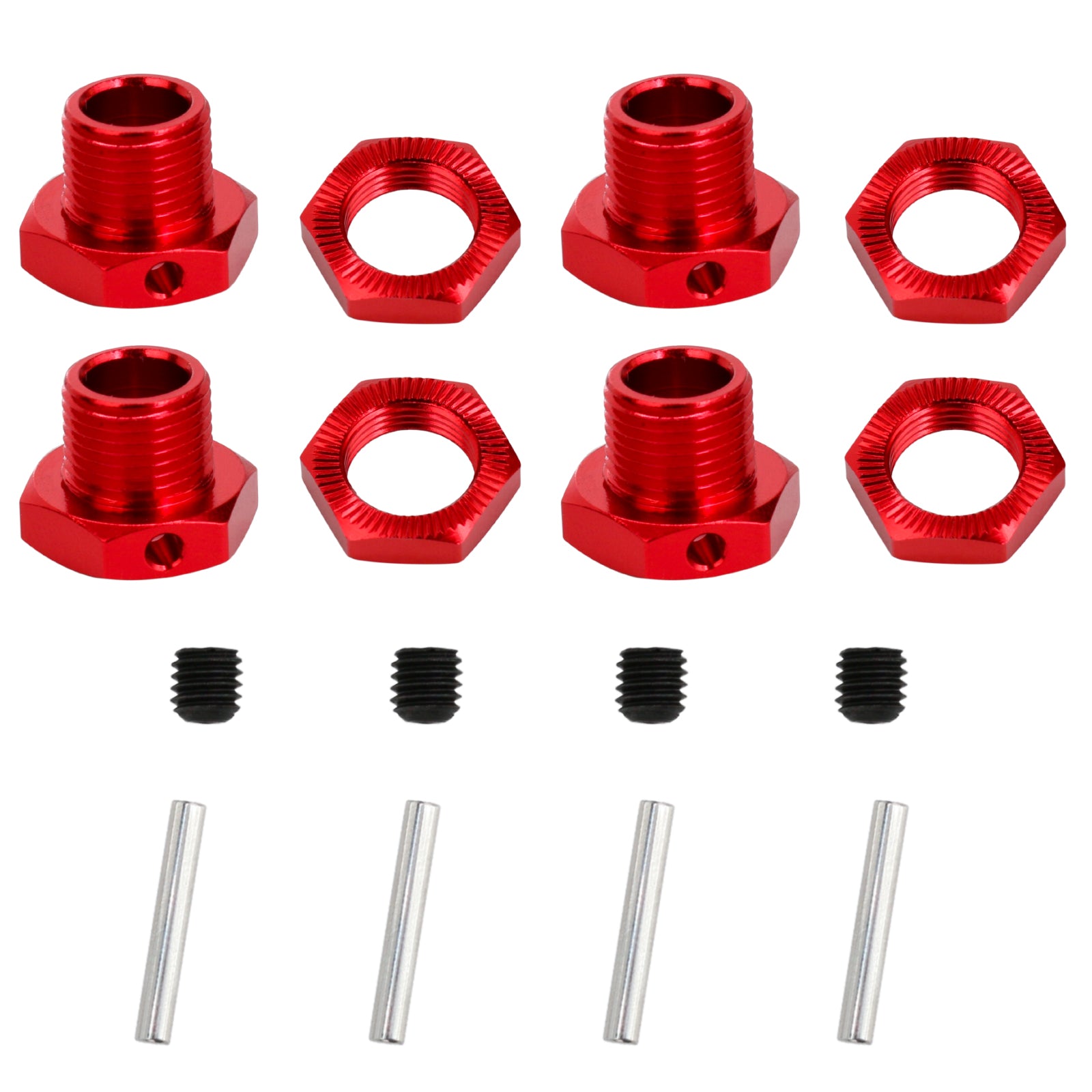 Aluminum Alloy 17mm Wheel Hex Nut Set Upgrade Parts for Arrma 1/8 Typhon 6S 1/7 Mojave Felony Infraction Limitless,Replace #ARAC9416#ARAC9763#ARA311035