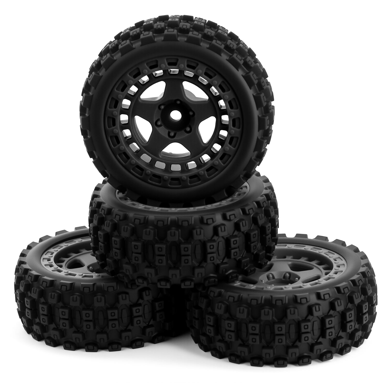 4Pcs RC Rubber Tires for Arrma1/18 Typhon Grom Upgrade Part