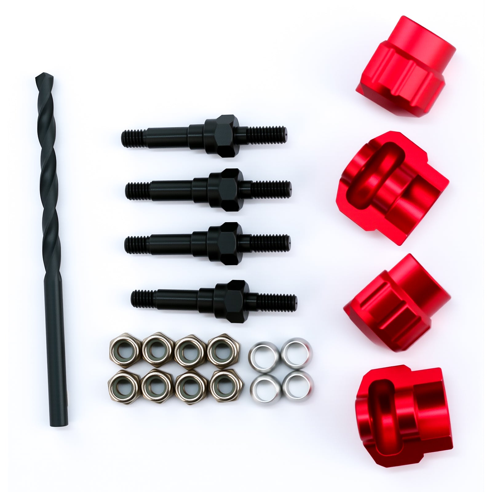 Steel Shock Standoff Set With Shock Cap Protector Upgrade Parts for Arrma 1/8 Kraton Typhon Notorious Outcast 1/7 Mojave Infraction Fireteam Limitless 6S BLX