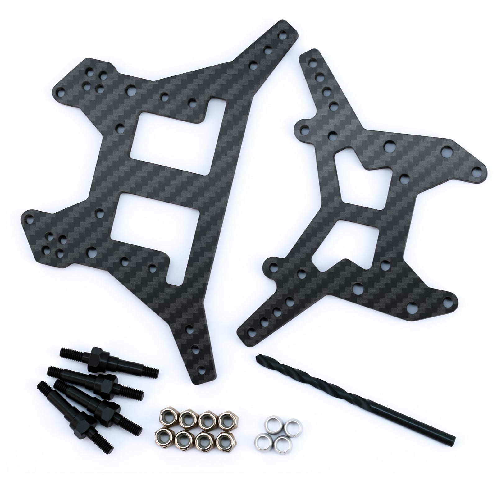 Carbon Fiber Shock Tower Shock Mounts with Standoff Upgrades Part for Arrma 1/8 Kraton Outcast Notorious 6S BLX