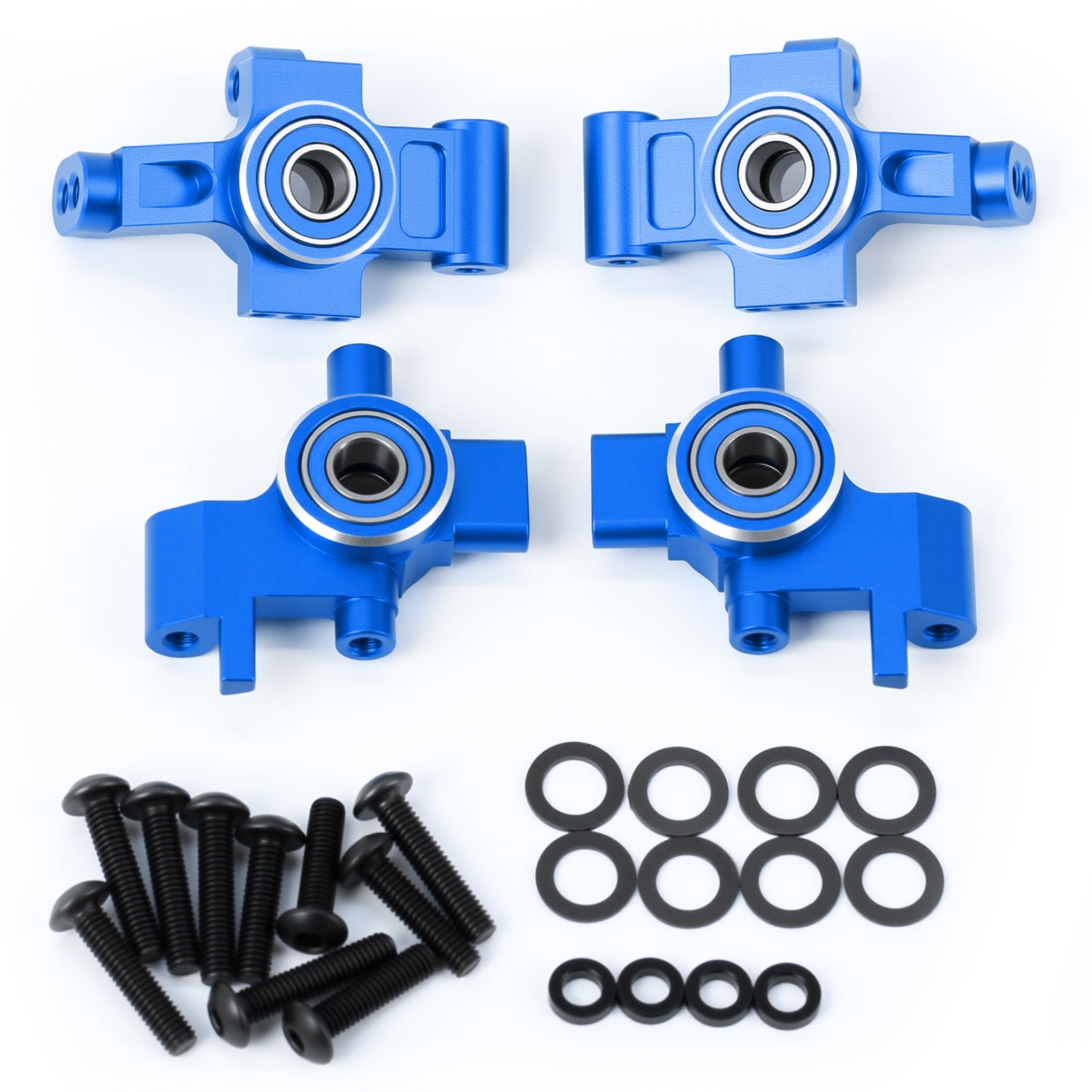 Aluminum Alloy Steering Blocks and Stub Axle Carriers for 1/10 4-Tec Drift Ford Mustang Upgrade Parts,Replace #8352#10537