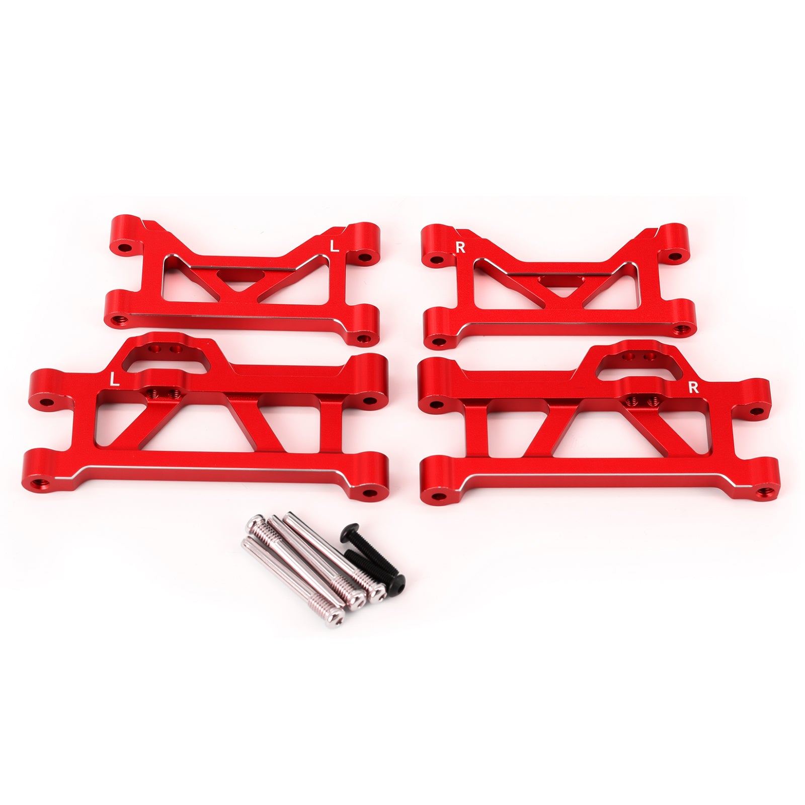 Aluminum Alloy Rear Upper & Lower Suspension Arms Upgrade Parts for 1/16 Mini Maxx/Mini XRT,Replace#10730