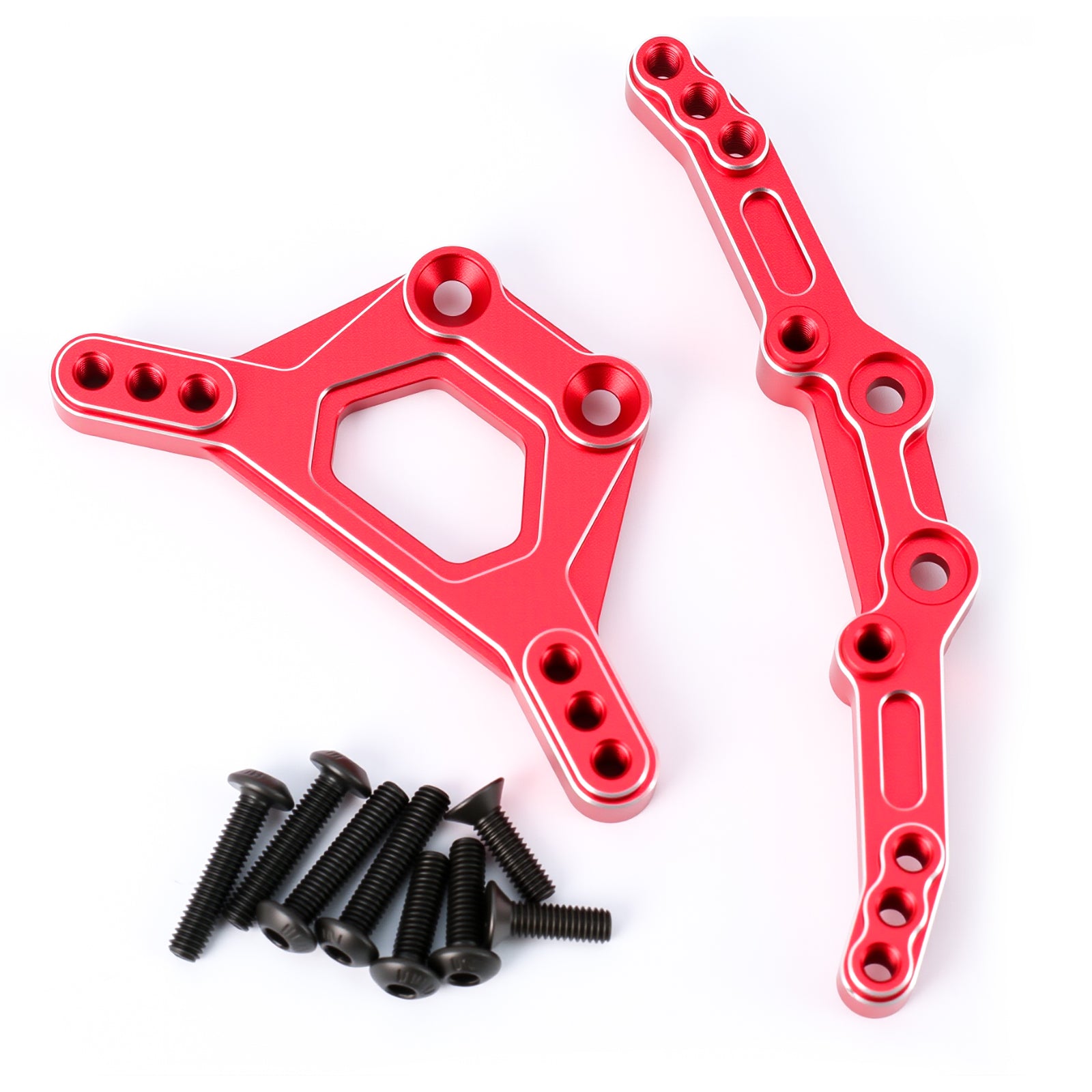 Aluminum Alloy Front and Rear Shock Towers for 1/10 4-Tec Drift Ford Mustang Upgrade Parts,Replace#10538
