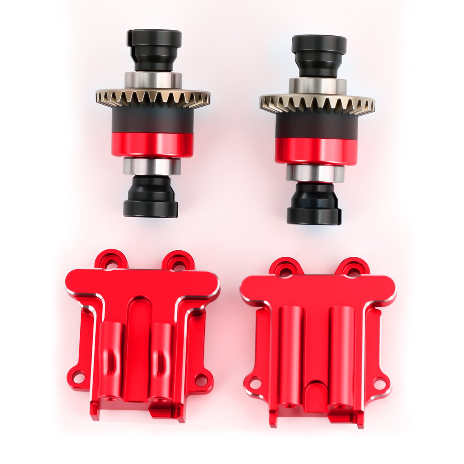 Aluminium RC Front Rear Gearbox & 2Pcs Gears Set Upgrades for Arrma 1/14 Mojave1/18 2S Granite Grom Typhon Grom