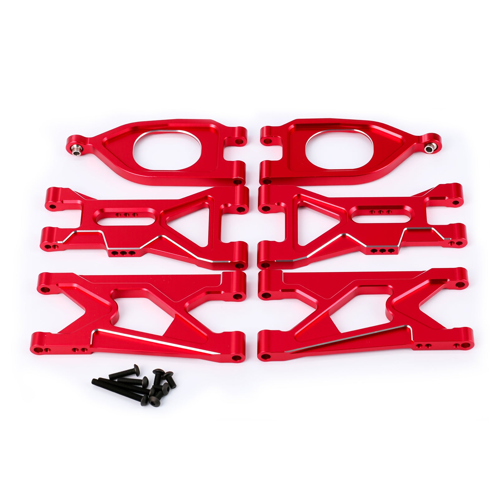 Aluminum Alloy RC Front Upper Lower Suspension Arm Swing Arm &Rear Lower Arm for Arrma 1/10 GORGON 4X2 2WD Gorgon Monster Truck