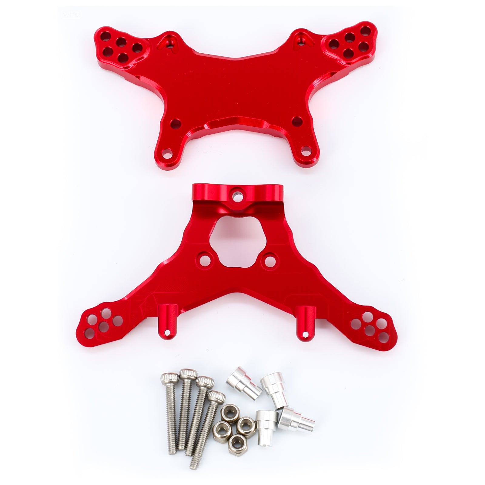 Metal RC Front & Rear Shock Tower Shock Absorber Set for 1/18 Mini-T 2.0 2WD Stadium Truck