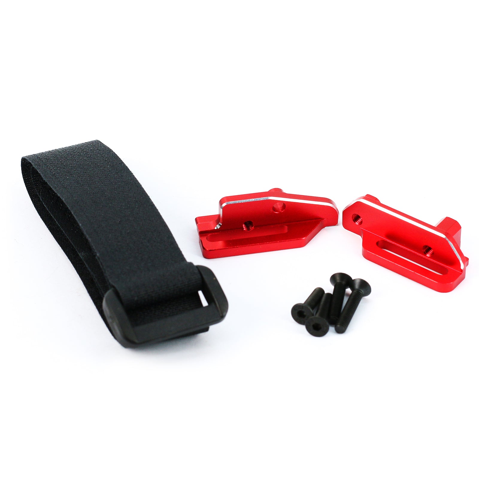Aluminum Alloy Battery Hold-Down with Velcro for 1/10 4-Tec Drift Ford Mustang Upgrade Parts,Replace#8327