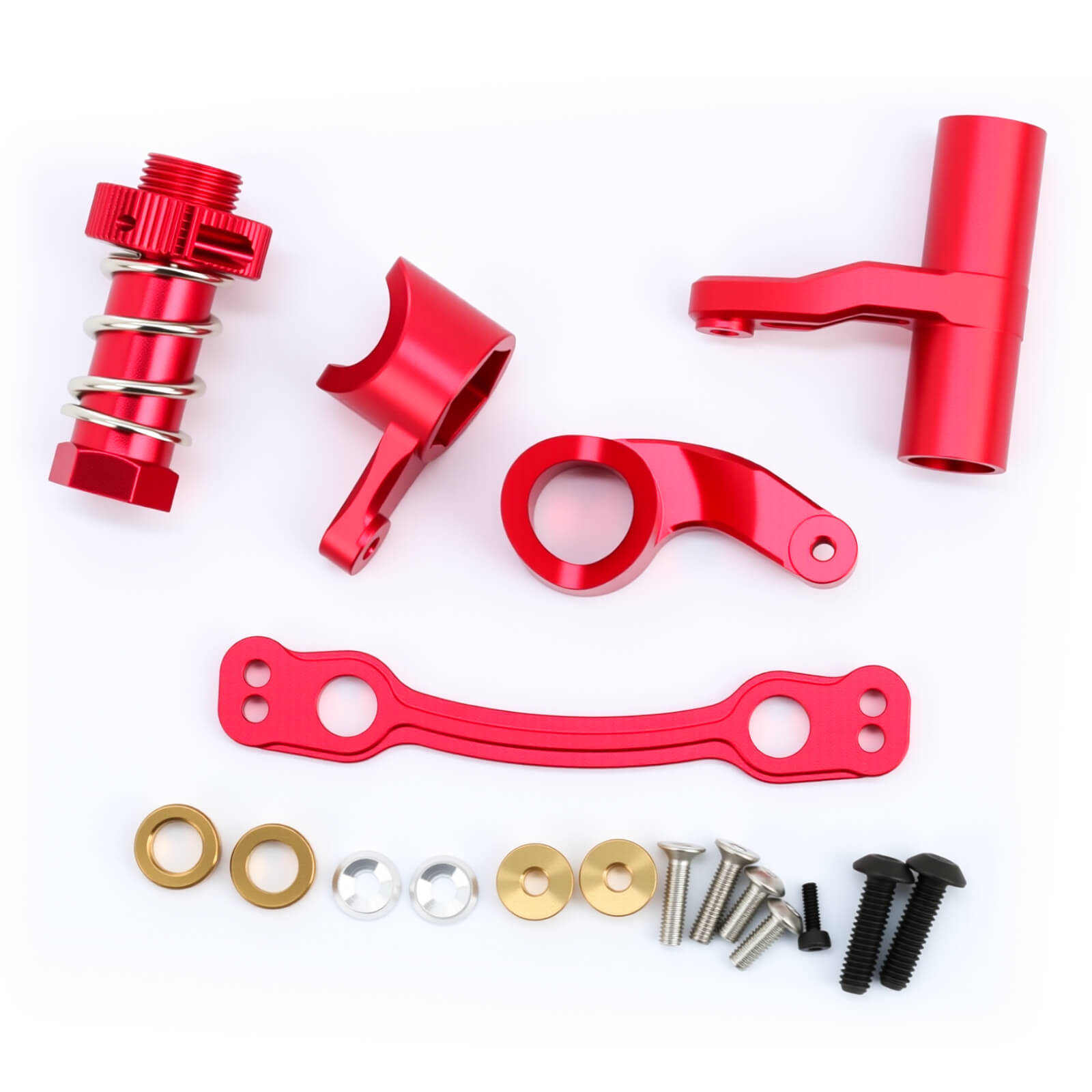 Aluminum Alloy Steering Bell Crank & Servo Saver Set Upgrade Parts for Arrma 1/8 Kraton Notorious Outcast Talion Typhon 1/7 Felony, Fireteam, Infraction, Limitless, Mojave