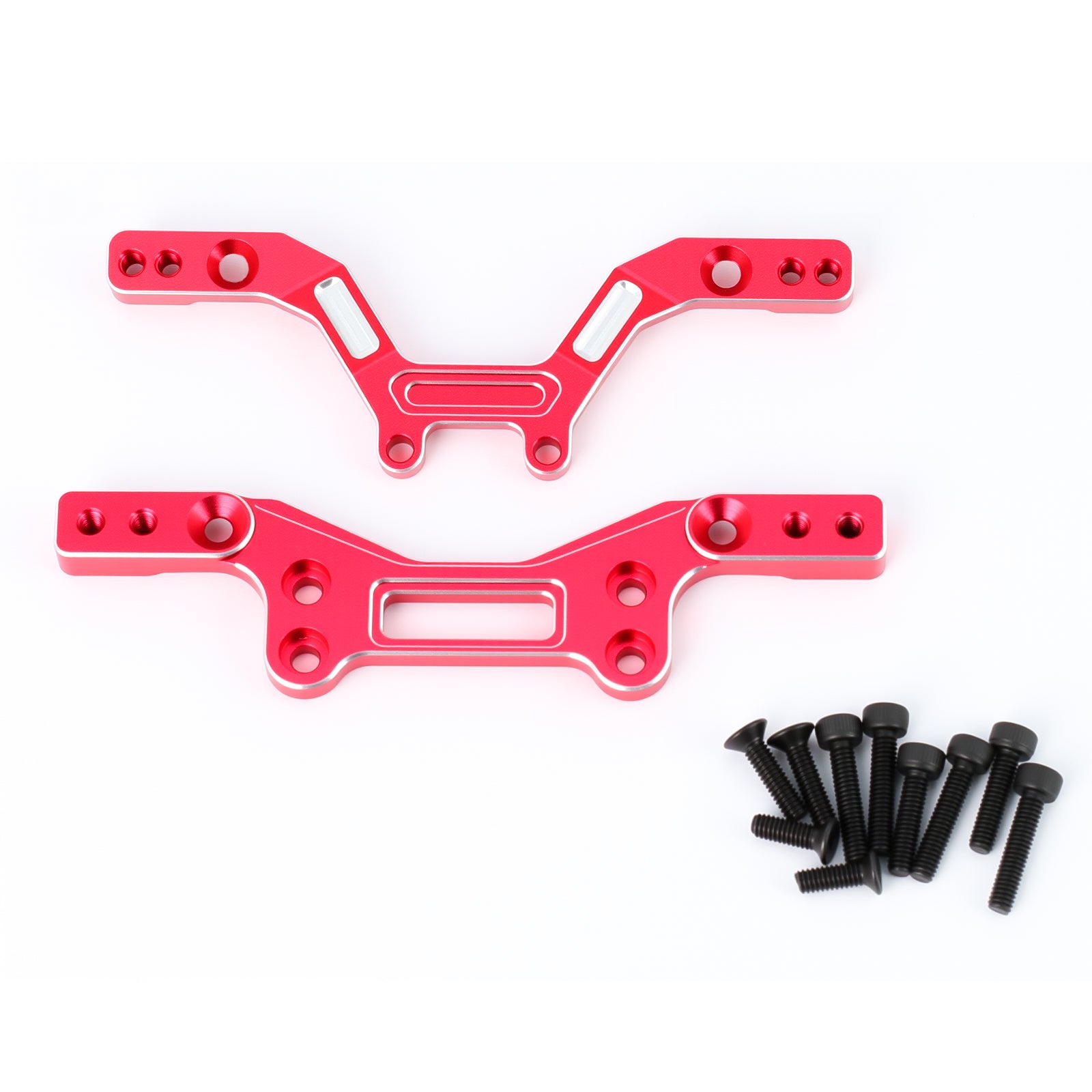 Aluminum Alloy Front&Rear Damper Plate Upgrade, Extended Design for ARRMA 1/14 Typhon Grom, Improves Suspension & Camber Angle