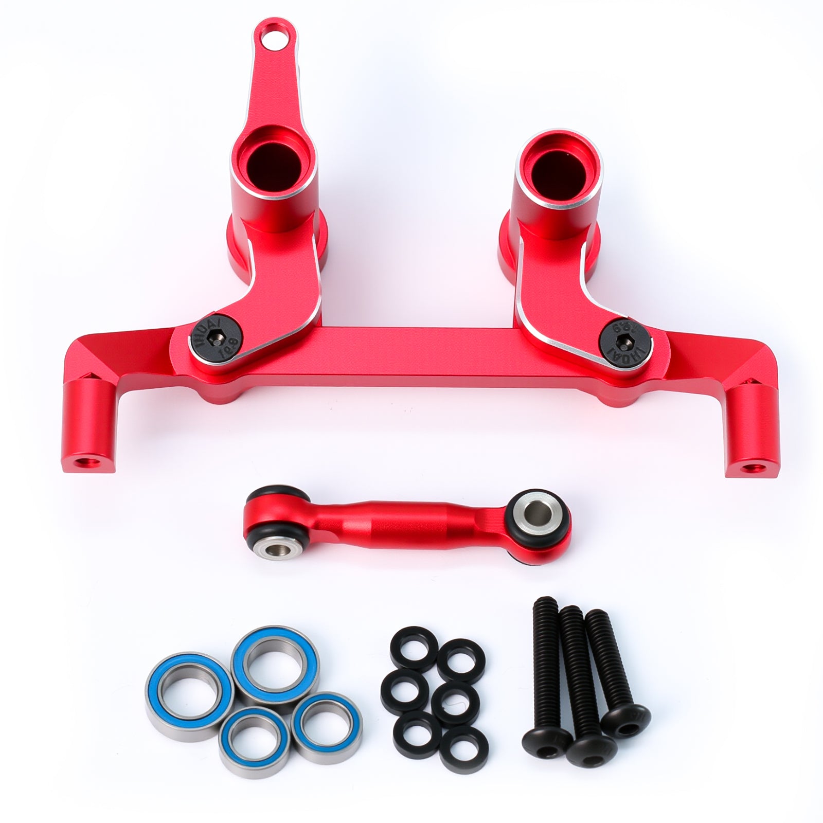 Aluminum Alloy Steering Bellcrank Assembly with Hardware for 1/10 4-Tec Drift Ford Mustang Upgrade Parts,Replace#10543