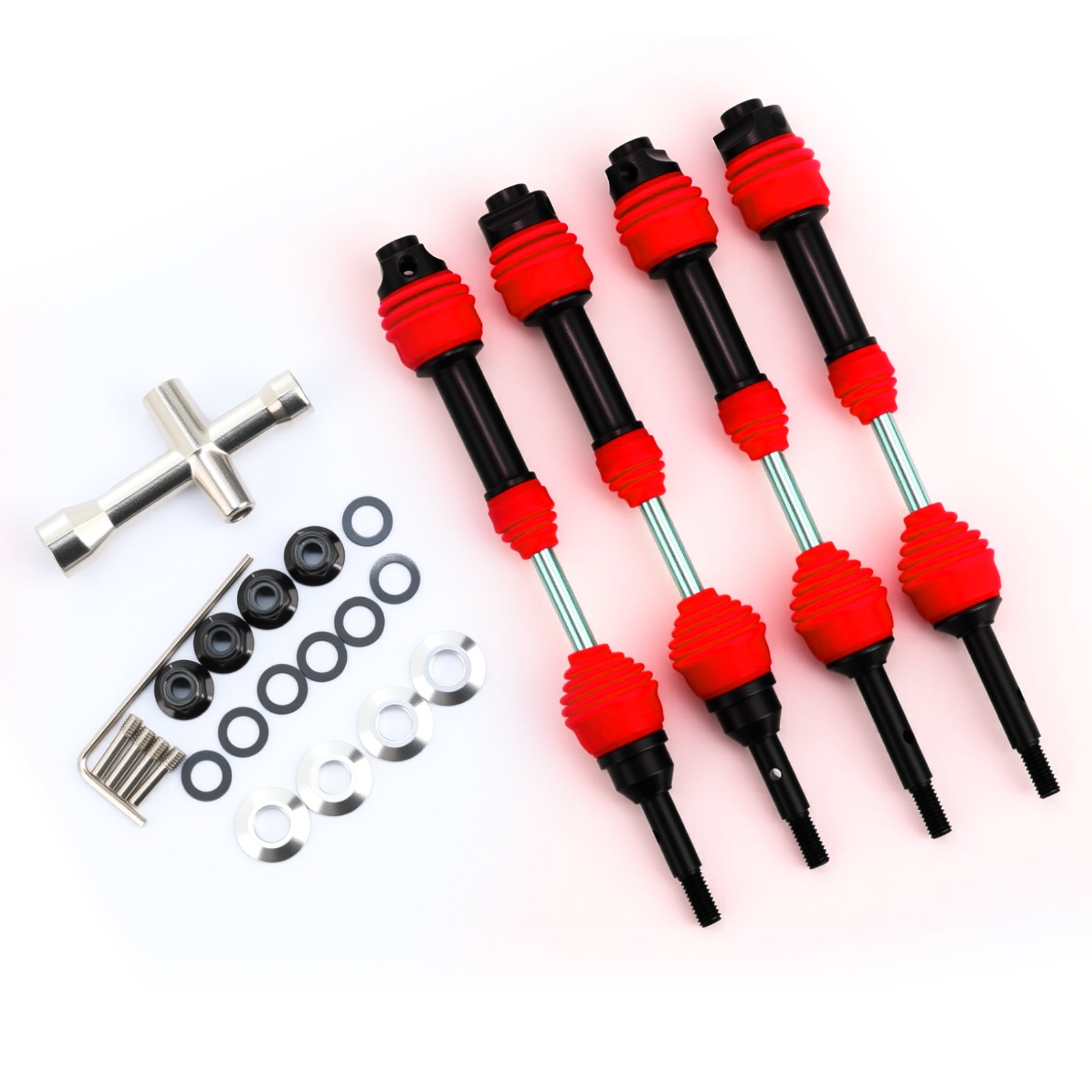 CVD Axles Driveshafts Upgrade Parts for Traxxas 1/10 Slash Rustler Stampede Hoss VXL 4X4 4WD,Replace #6852R#6851R