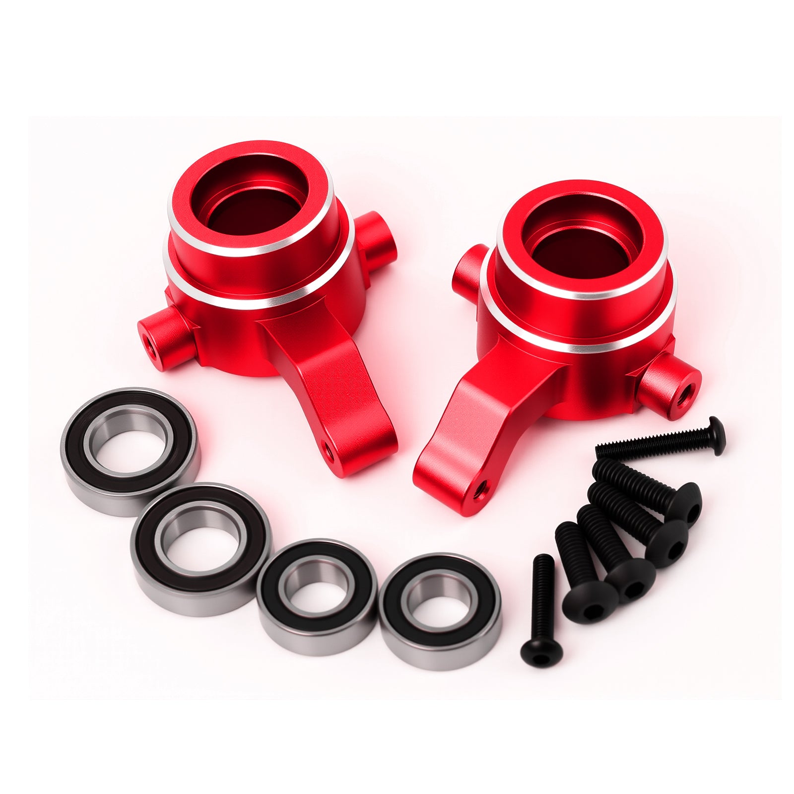 Aluminum Front Steering Blocks with Bearings for Trax 1/8 4WD Sledge,Replace#9537