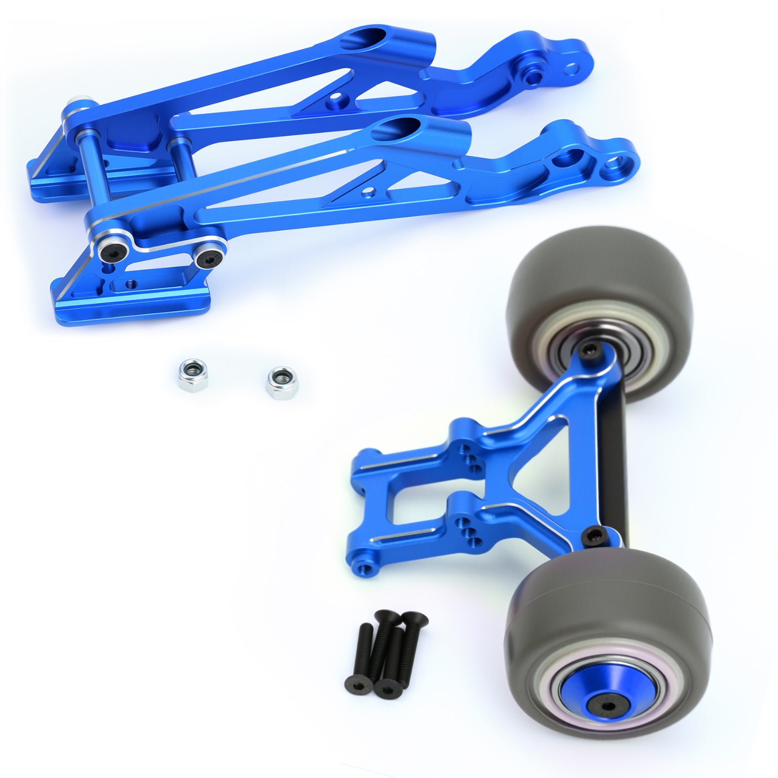 Aluminum Alloy Rear Wing Mount with Wheelie Bar Upgrades Part for Arrma 1/8 Kraton Notorious Outcast Talion Typhon 6S BLX,Replace #AR320347#AR320366