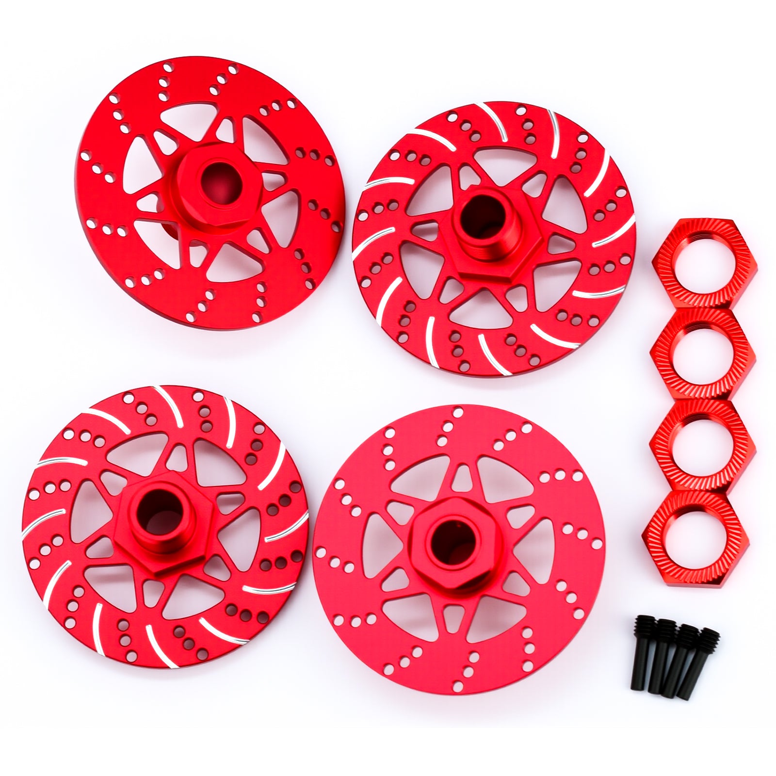 Aluminum Alloy Brake Disk Upgrades Part with 4Pcs Nuts for Arrma 1/8 Typhon 6S BLX 1/7 Infraction Limitless Felony 6S BLX