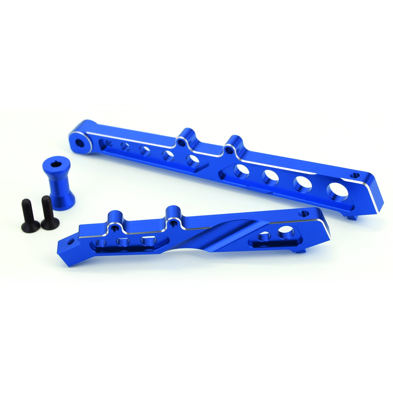 Aluminum Alloy Front & Rear Chassis Support Bracket Upgrade Parts for Arrma 1/7 Felony 6S BLX, Infraction 6S BLX, Limitless Roller,Replace #ARA320511