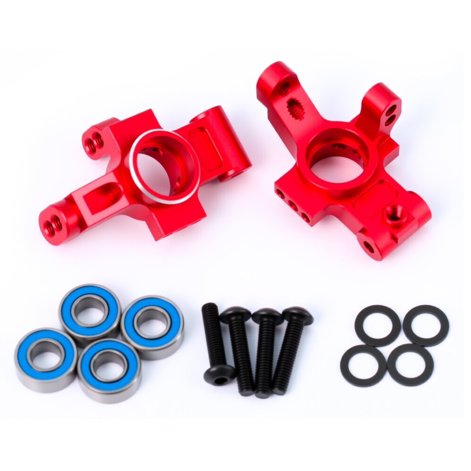 Aluminum Alloy Stub Axle Carriers with Bearings for 1/10 4-Tec Drift Ford Mustang Upgrade Parts,Replace #8352