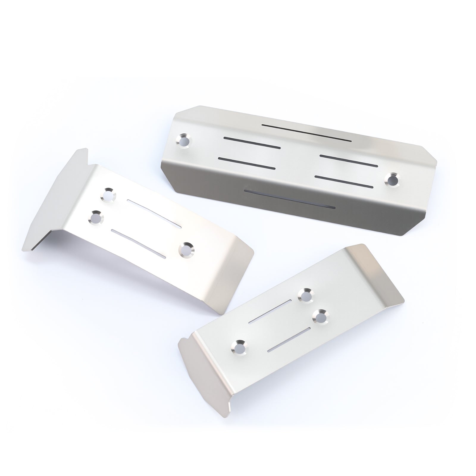 Stainless Steel Skid Plate Guard Upgrade Parts Compatible with 1/16 Mini-Maxx