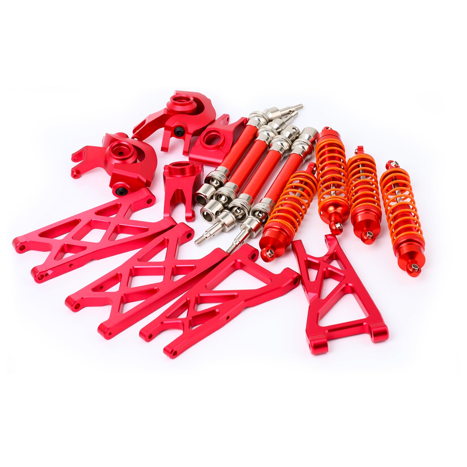 Upgrades Parts for ARRMA 1/10 3s Granite Mega Senton New BigRock Typhon,Include Shock Absorbers & Driveshafts & Front Rear Suspension Arms & Steering Blocks Caster Blocks C-Hubs Stub Axle Carriers Visit the BENMAZ Store